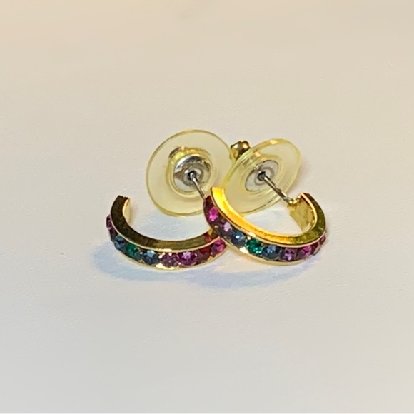 Multi-Color Austrian Crystal Bangle & Earrings Set - Picture 9 of 13